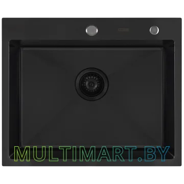 Кухонная мойка ARFEKA ECO AR 600x500 BLACK PVD NANO DECOR